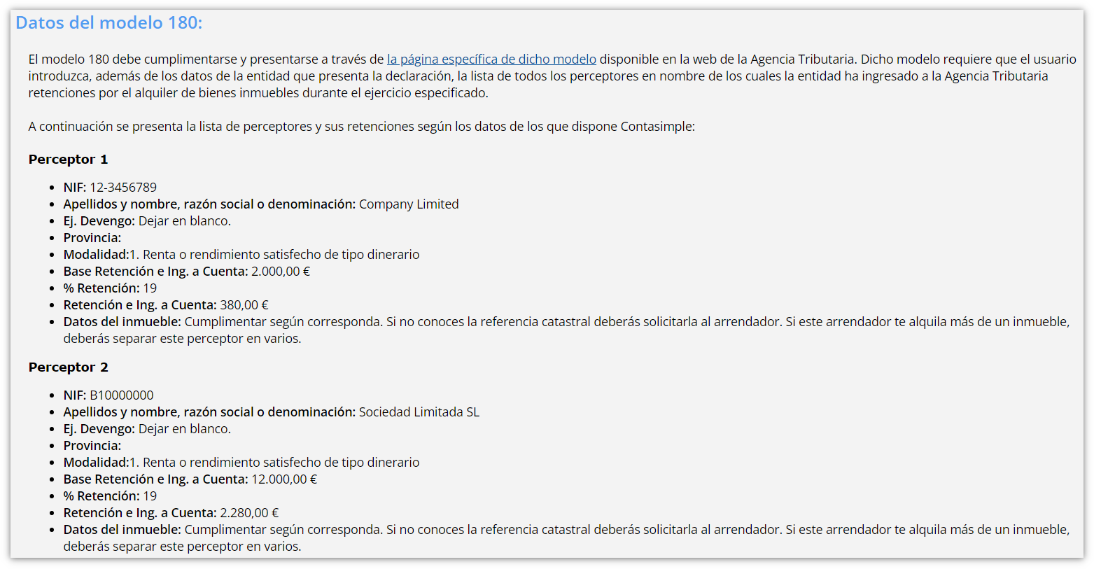 8 Cómo Rellenar El Modelo 180 Blog Contasimple 8910